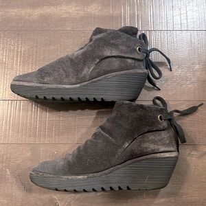 Fly London charcoal suede boot